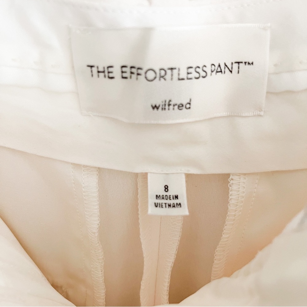 Aritzia Wilfred Effortless High Wide Leg Pant In Light Birch Size 8 - Picture 6 of 14